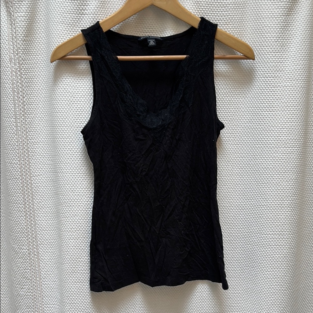 Banana Republic Fitted Black Tank Top